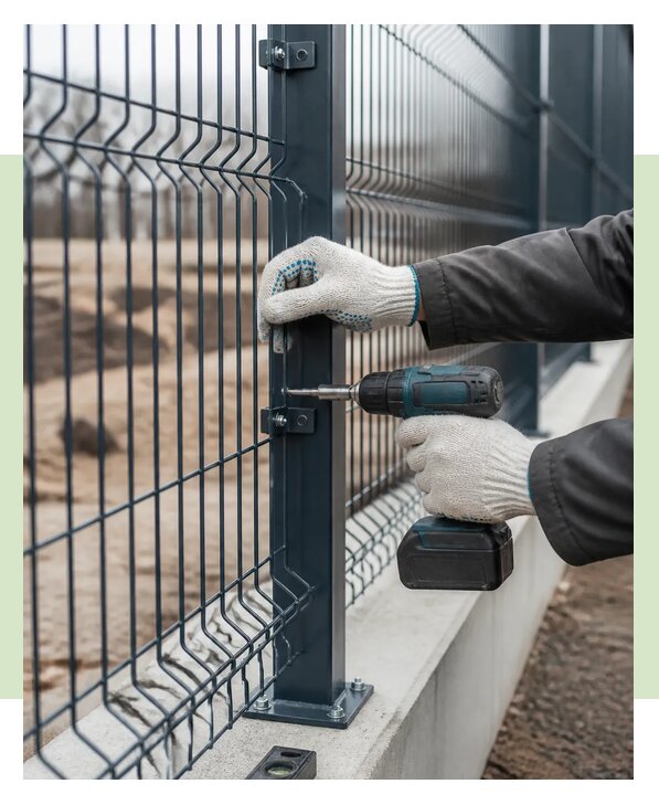 Монтаж забора из пикс панелей для участка под ключ в Донском